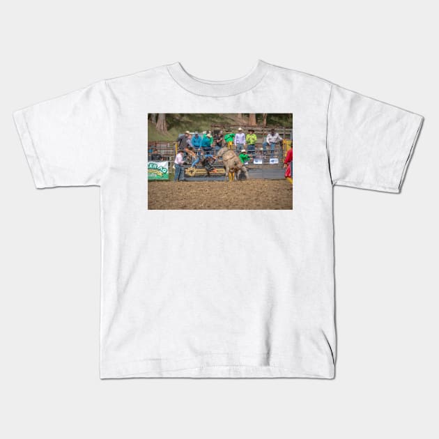 RODEOS, HORSES, COWBOYS Kids T-Shirt by anothercoffee